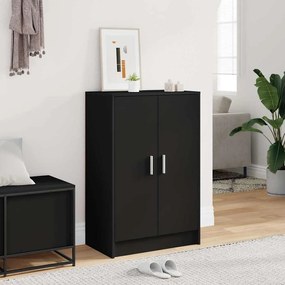 vidaXL Παπουτσοθήκη Μαύρη 60 x 35 x 92 εκ. από Επεξ. Ξύλο