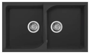 Νεροχύτης κουζίνας EGO 450 Nero 40 ELLECI 86x50cm