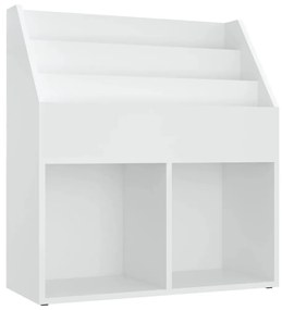 vidaXL Παιδική Ραφιέρα Περιοδικών Λευκή 71x30x78,5 εκ. από Μοριοσανίδα