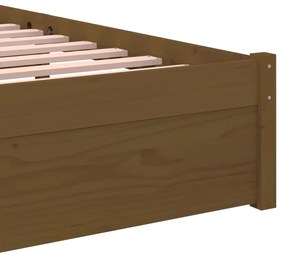 vidaXL Πλαίσιο Κρεβατιού Μελί 75x190 εκ. Ξύλο Πεύκου Small Single