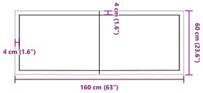 ΡΑΦΙ ΤΟΙΧΟΥ ΑΝΟΙΧΤΟ ΚΑΦΕ 160X60X4 ΕΚ. ΕΠΕΞΕΡΓ. ΜΑΣΙΦ ΞΥΛΟ ΔΡΥΟΣ 363714