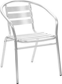 vidaXL Σετ Τραπεζαρίας Εξωτερικού Χώρου 5 Τεμαχίων Ασημί Αλουμινίου