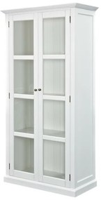 Βιτρίνα Ocean Delight C108, Άσπρο, Με πόρτες, 190x100x45cm
