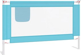 vidaXL Μπάρα Κρεβατιού Προστατευτική Μπλε 120 x 25 εκ. Υφασμάτινη