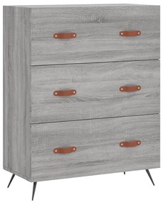 vidaXL Συρταριέρα Γκρι Sonoma 69,5 x 34 x 90 εκ. από Επεξεργ. Ξύλο
