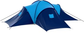 vidaXL Σκηνή Camping 9 Ατόμων Σκούρο Μπλε / Μπλε Υφασμάτινη