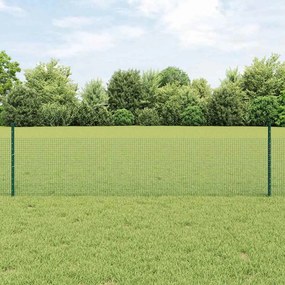 vidaXL Σετ Φράχτη Κοτόπουλων Πράσινο 25 x 0.5 μ Γαλβανισμένος Ατσάλι