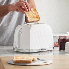 Προϊόν με ανοιχτή συσκευασία: Φρυγανιέρα Russell Hobbs 26060-56, 850w, 2 Θέσεων, Λειτουργία ανύψωσης, Μεγάλες υποδοχές, Απόψυξη, Λευκό