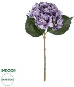 Artificial Garden PURPLE HYDRANGEA BRANCH 21181 Τεχνητό Διακοσμητικό Κλαδί Ορτανσίας Βαθύ Μωβ Y47cm Globostar-21181-Μωβ 21181