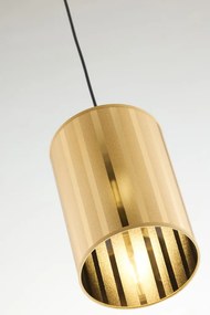 Κρεμαστό Φωτιστικό Cortina Φ18cm Μαύρο με Χρυσό