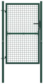Πόρτα Περίφραξης Πράσινη 100 x 200 εκ. Ατσάλινη