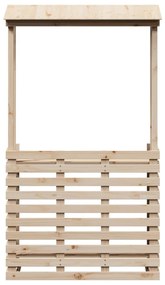 vidaXL Τραπέζι Μπαρ Κήπου με Οροφή 112,5x57x195,5 εκ. Μασίφ Πεύκο