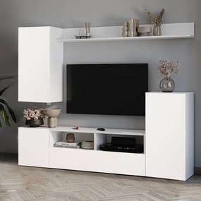 Σύνθεση τηλεόρασης Rodos Megapap χρώμα λευκό 210,2x36x90,4εκ.