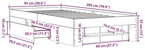 ΠΛΑΙΣΙΟ ΚΡΕΒΑΤΙΟΥ SONOMA ΔΡΥΣ 90X200 ΕΚ. ΕΠΕΞΕΡΓΑΣΜΕΝΟ ΞΥΛΟ 3295494