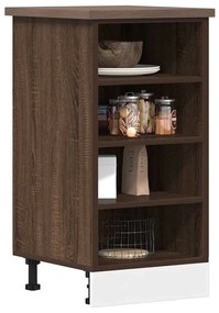 Κάτω ντουλάπι καφέ δρυς 40x44,5x81,5 cm Κατασκευασμένο ξύλο - Καφέ