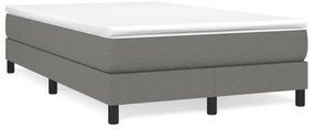 vidaXL Κρεβάτι Boxspring με Στρώμα Σκούρο Γκρι 120x200 εκ. Υφασμάτινο