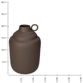 Βάζο Καφέ Μέταλλο 13x13x19.5cm