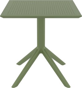 SKY OLIVE GREEN 70X70X74εκ. ΤΡΑΠΕΖΙ ΠΟΛ/ΝΙΟΥ - (70X70X74εκ.), Χρώμα: OLIVE GREEN - SIESTA