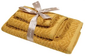 Πετσέτες Best 0666 (Σετ 3τμχ) Ocher Das Home Towels Set 70x140cm 100% Βαμβάκι