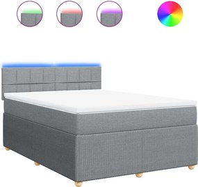 vidaXL Κρεβάτι Boxspring με Στρώμα Αν. Πράσινο 160x200εκ Υφασμάτινο