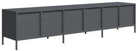 vidaXL Έπιπλο Τηλεόρασης Ανθρακί 202x39x43,5 εκ. Ατσάλι Ψυχρής Έλασης