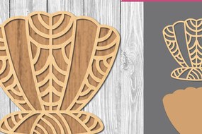 Intra απο ξύλο plywood 3mm-4mm πάχος – Shell Mandala Decoration 1 Δίασταση  20x20 cm INTRAFABR-109411750