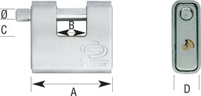 Κλείδωμα πλήκτρων CORBIN Ορθογώνιο Ορείχαλκος Χάλυβας Θωρακισμένο