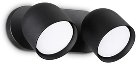 Σποτ Φωτιστικό Τοίχου-Οροφής 2xLED GX53 15W IP20 3000K Dodo Ideal Lux-327938-Μαύρο 327938