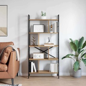 vidaXL Ράφι Βιβλίων Artisan Oak 75 x 30 x 156 εκ. Επεξεργασμένο ξύλο