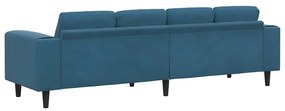 VidaXL Καναπές σαλονιού Μπλε 250 x 77 x 76 εκ.