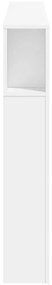 vidaXL Κεφαλάρι Κρεβατιού με LED Λευκό 160x18,5x103,5 εκ Επεξεργ. Ξύλο