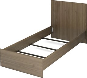 Κρεβάτι Troy Megapap χρώμα καρυδί 100x200εκ.