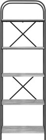 vidaXL Ράφι Βιβλίων 5 επιπέδων 60 x 30 x 183 εκ Επεξεργασμένο ξύλο
