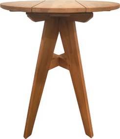 Τραπέζι Cadrada pakoworld teak ξύλο σε φυσική απόχρωση Φ70x76εκ