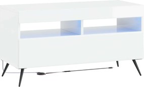 vidaXL Ντουλάπα LED Τηλεόρασης BREDA 3 τμχ. Γυαλιστερό Λευκό