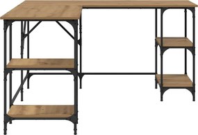 vidaXL Γραφείο Artisan Oak Επεξεργασμένο ξύλο 139 x 139 x 75 εκ.