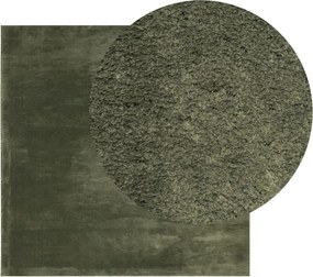 vidaXL Χαλί HUARTE Green 240 x 240 cm 100% Πολυεστέρας Επίπεδος