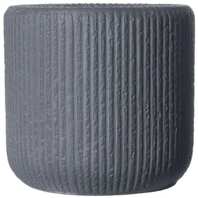 Κασπώ Πήλινο Stripe C-9170-8 42x42x40cm Dark Grey Supergreens Clay