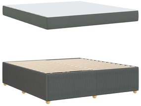 vidaXL Σκελετός Κρεβατιού Άλλο Σκούρο γκρι 180 x 200 cm ύφασμα