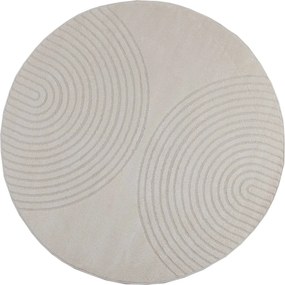 vidaXL Χαλιά χώρου Γύρος GALATI Κρεμ Ø 160 CM Πολυεστέρας