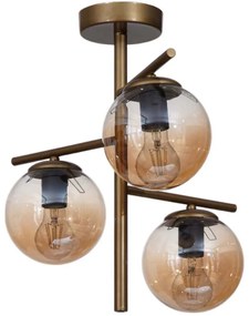 Φωτιστικό Οροφής - Πλαφονιέρα 534LUN5943 42x15x44cm 3xE27 40W Gold-Honey Opviq