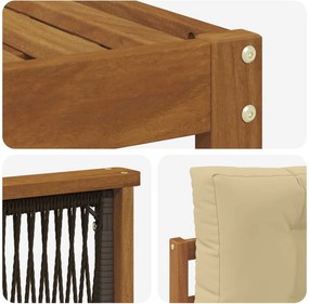 vidaXL Σειρά Καναπέ Εξωτερικού 8 pcs Φυσικό και Μπεζ