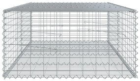 vidaXL Συρματοκιβώτιο με Κάλυμμα 200x100x50εκ. από Γαλβανισμένο Χάλυβα