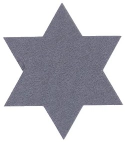 Σετ Χριστουγεννιάτικα Σουβέρ Felt Star Grey 4x(11x11) - Nef-Nef Homeware