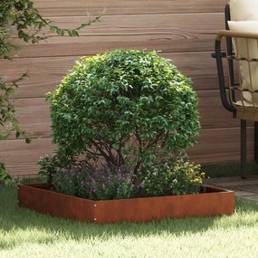 vidaXL Περίγραμμα γκαζόν Σκ rusty 60 x 60 x 13 εκ