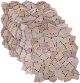 vidaXL Πλακίδια Μωσαϊκού Κόκκινο 30 x 30 cm Μάρμαρο