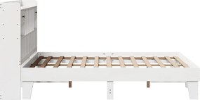 vidaXL Σκελετός Κρεβ. Χωρίς Στρώμα Λευκό 140x190 εκ Μασίφ Πεύκο