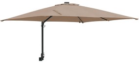 vidaXL Ομπρέλα Κήπου Taupe 248.5 x 247.5 x 160 εκ. ύφασμα