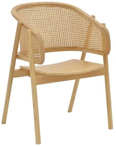 Πολυθρόνα Wenzy pakoworld φυσικό ξύλο 58x58x82εκ