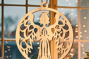 Σετ των 3 Intra απο ξύλο plywood 3mm-4mm πάχος Χριστουγεννιάτικο Στολίδι Δίασταση 8x8 cm INTRAFABR-108823603